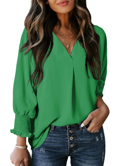 Relaxed Fit V-Neck Top