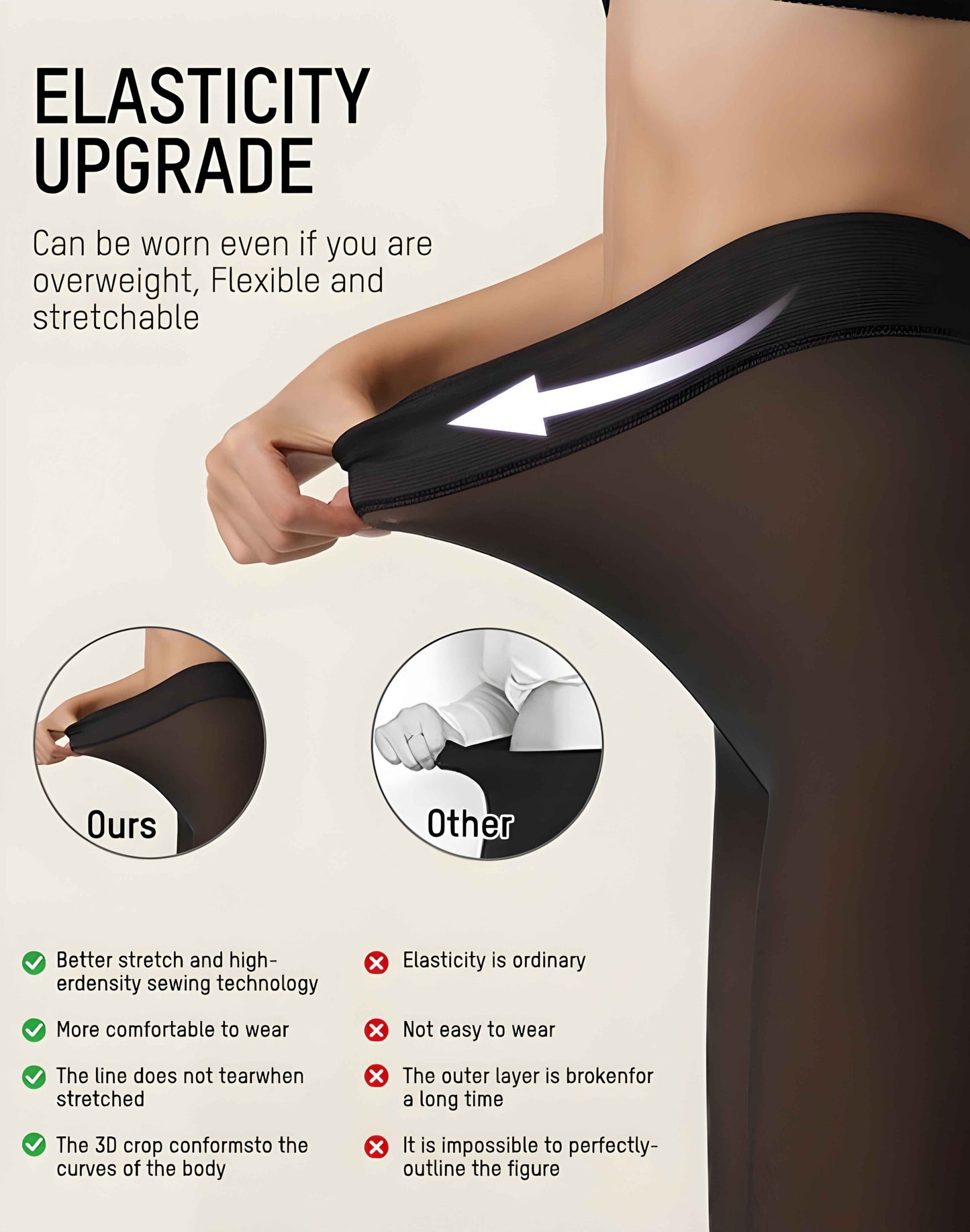 Vesari™ Translucent Fleece Tights