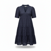 2025 Women’s Chic Hollow-Out Lace Ruffle Mini Dress