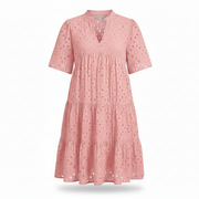 2025 Women’s Chic Hollow-Out Lace Ruffle Mini Dress