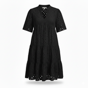 2025 Women’s Chic Hollow-Out Lace Ruffle Mini Dress