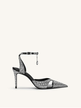Haidi Artificial Crystal Pumps - Black Davin Luxe
