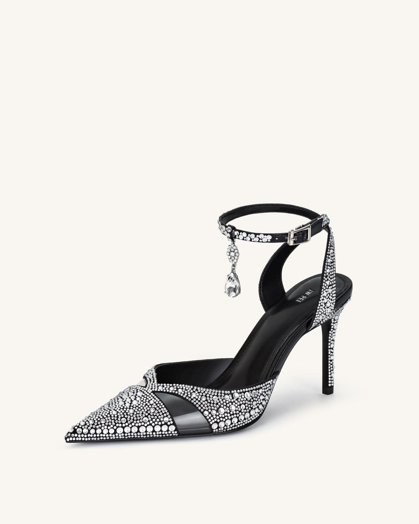 Haidi Artificial Crystal Pumps - Black Davin Luxe