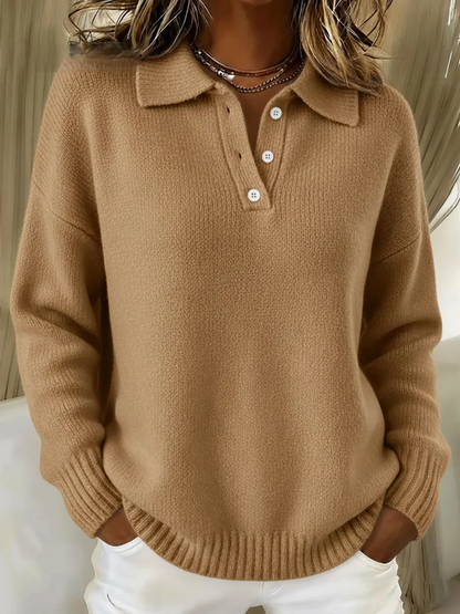 Classic Button Roll Neck Jumper
