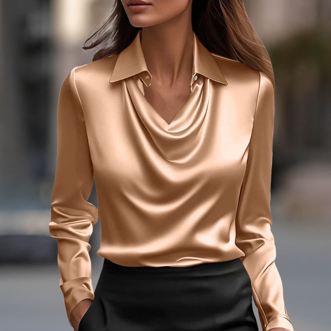 Milano Grace Satin Drape Blouse