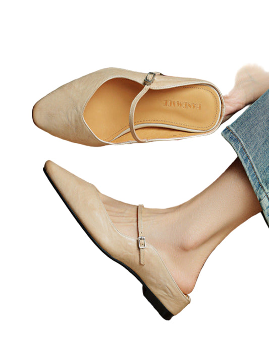 Thea Genuine Leather Mules