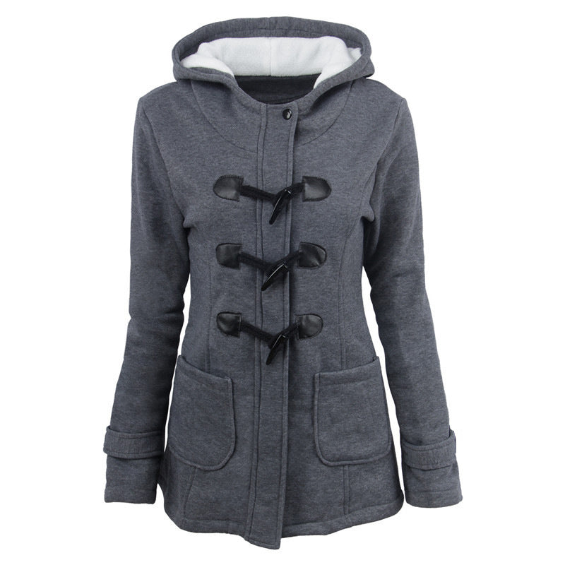 Livia™ Vintage Buckle Hooded Jacket Davin Luxe