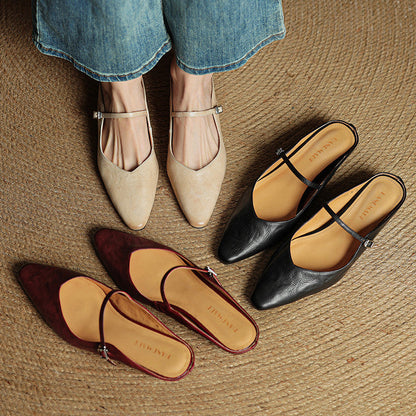 Thea Genuine Leather Mules