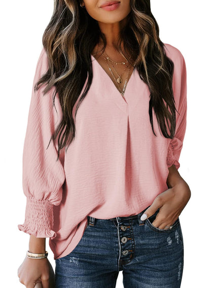 Relaxed Fit V-Neck Top