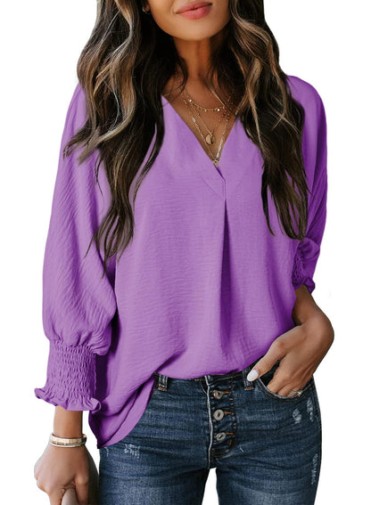 Relaxed Fit V-Neck Top