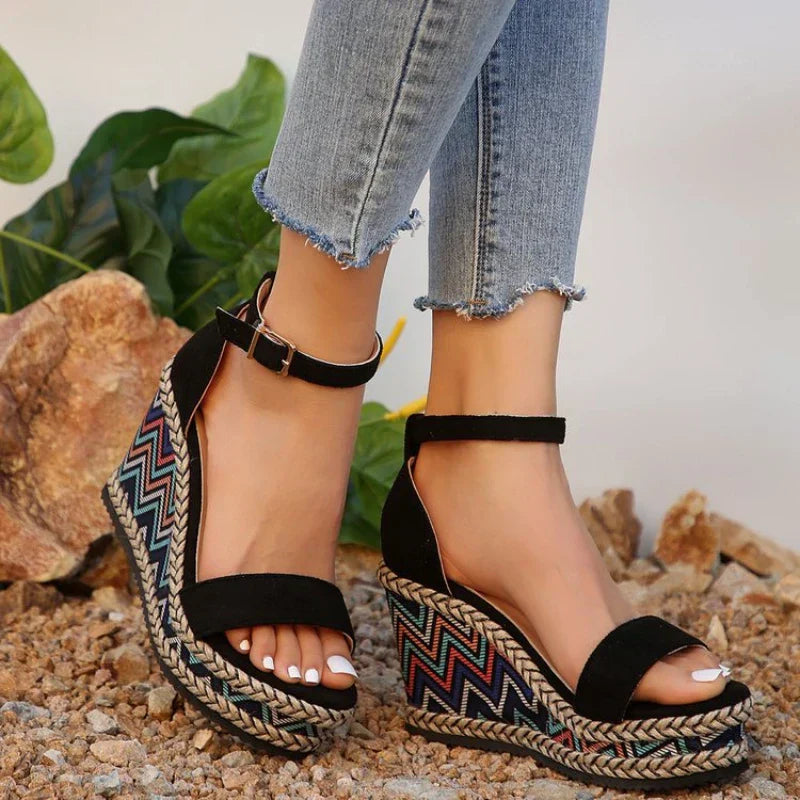 Florénia - Boho Wedge Sandals