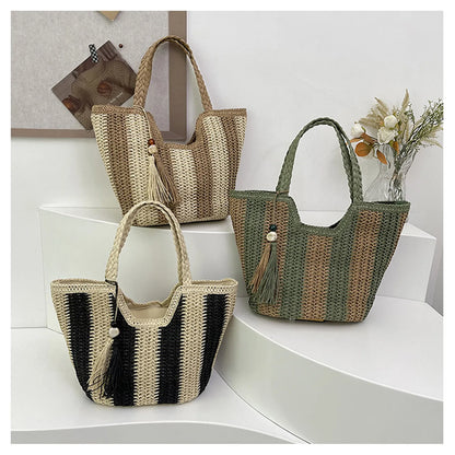 Leisure Straw Woven Carrier Bag