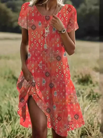 Mary | Short Sleeve Midi Dress