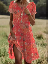 Mary | Short Sleeve Midi Dress