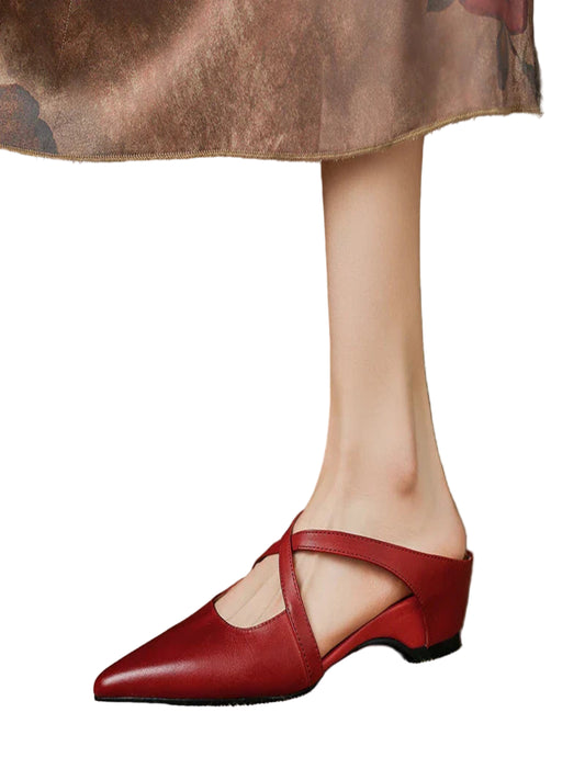 Helene Genuine Leather Mules