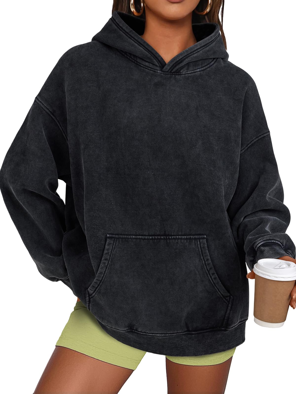 Oversized Acid Wash Hoodie