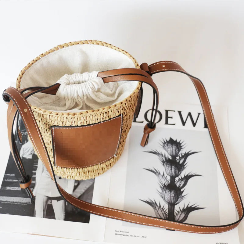 Drawstring Cylinder Women's Shopping Bags