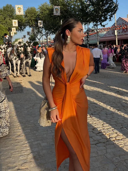 Seraphina-Elegant Pleated Dress