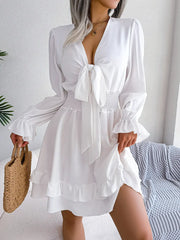 Summer Dresses V-neck Long Sleeve My Store