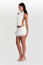 Summer Sexy Pearl Chain Halter Backless Top-Set My Store