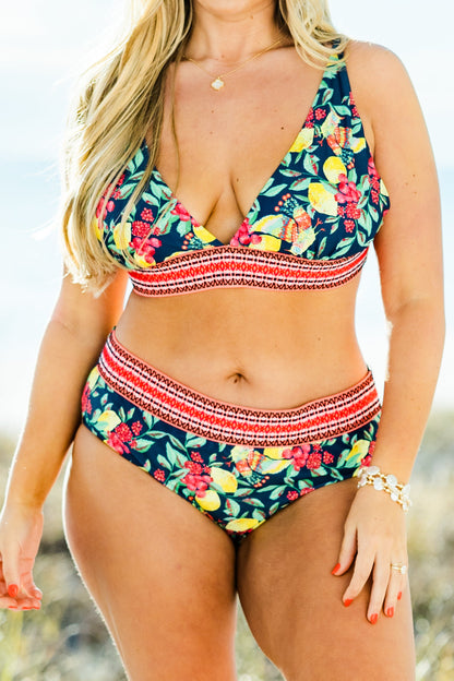 Take Me To The Beach Swim Top, Blue