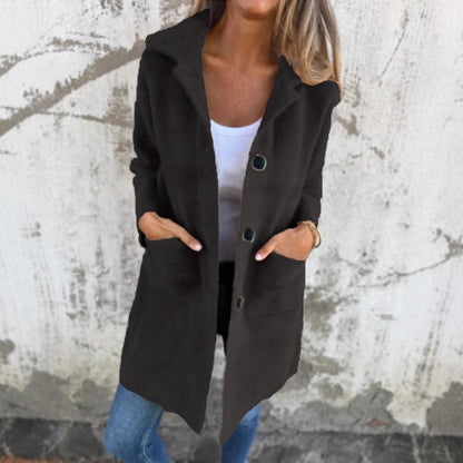 MARCE | Casual Single-Breasted Thick Coat with Lapels Davin luxe