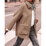 Cozy Button-Up Coat Davin lUXE