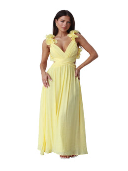 Elegant Dress With Deep V-Neck