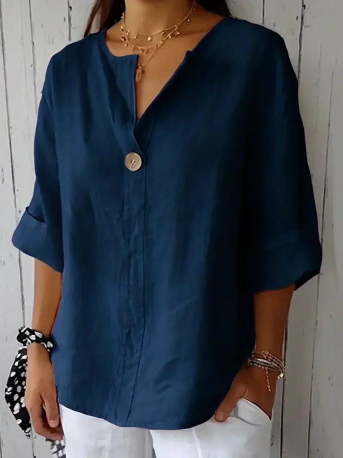 Maelira - Casual V-Neck Blouse