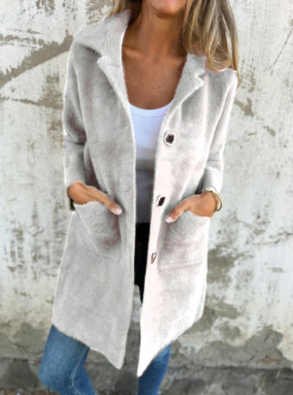MARCE | Casual Single-Breasted Thick Coat with Lapels Davin luxe