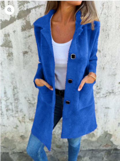 MARCE | Casual Single-Breasted Thick Coat with Lapels Davin luxe