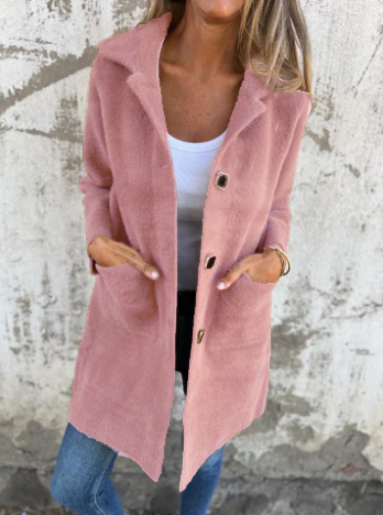 MARCE | Casual Single-Breasted Thick Coat with Lapels Davin luxe
