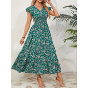 BloomAura™ Luxe Floral Maxi Dress