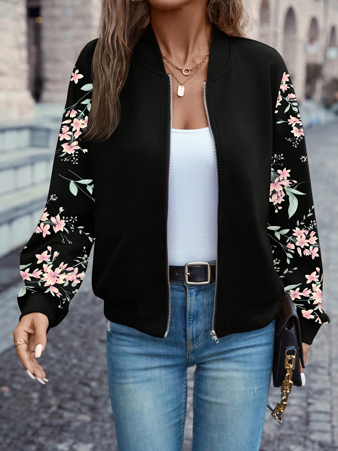 Kessia™ The Blooming Bomber Jacket Davin lUXE