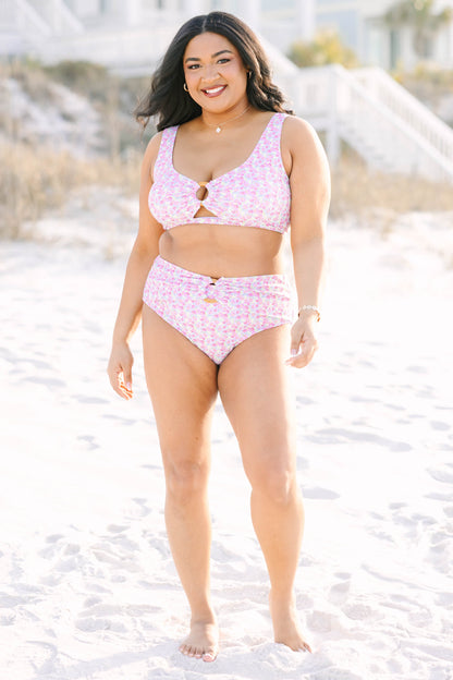 Electric Blossom Swim Top, Floral Fusion