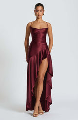 Davin Luxe Backless Ruffles Irregular Dress Summer Fashion