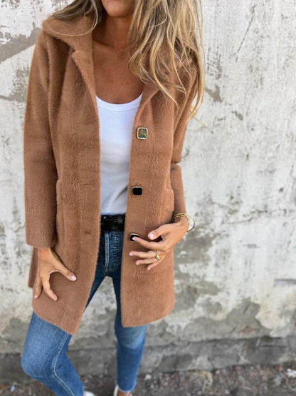 MARCE | Casual Single-Breasted Thick Coat with Lapels Davin luxe