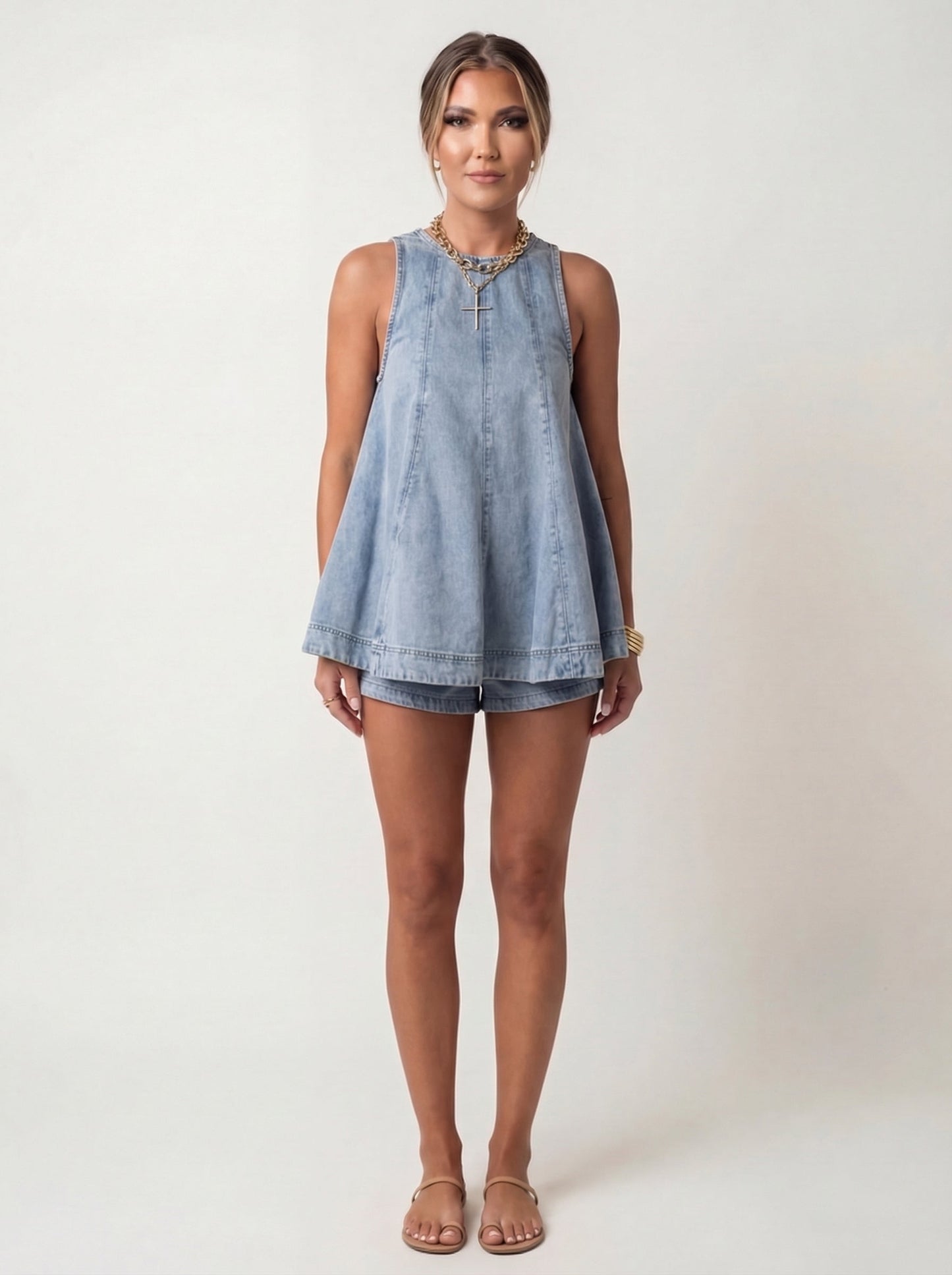 Denim 2 Piece Set