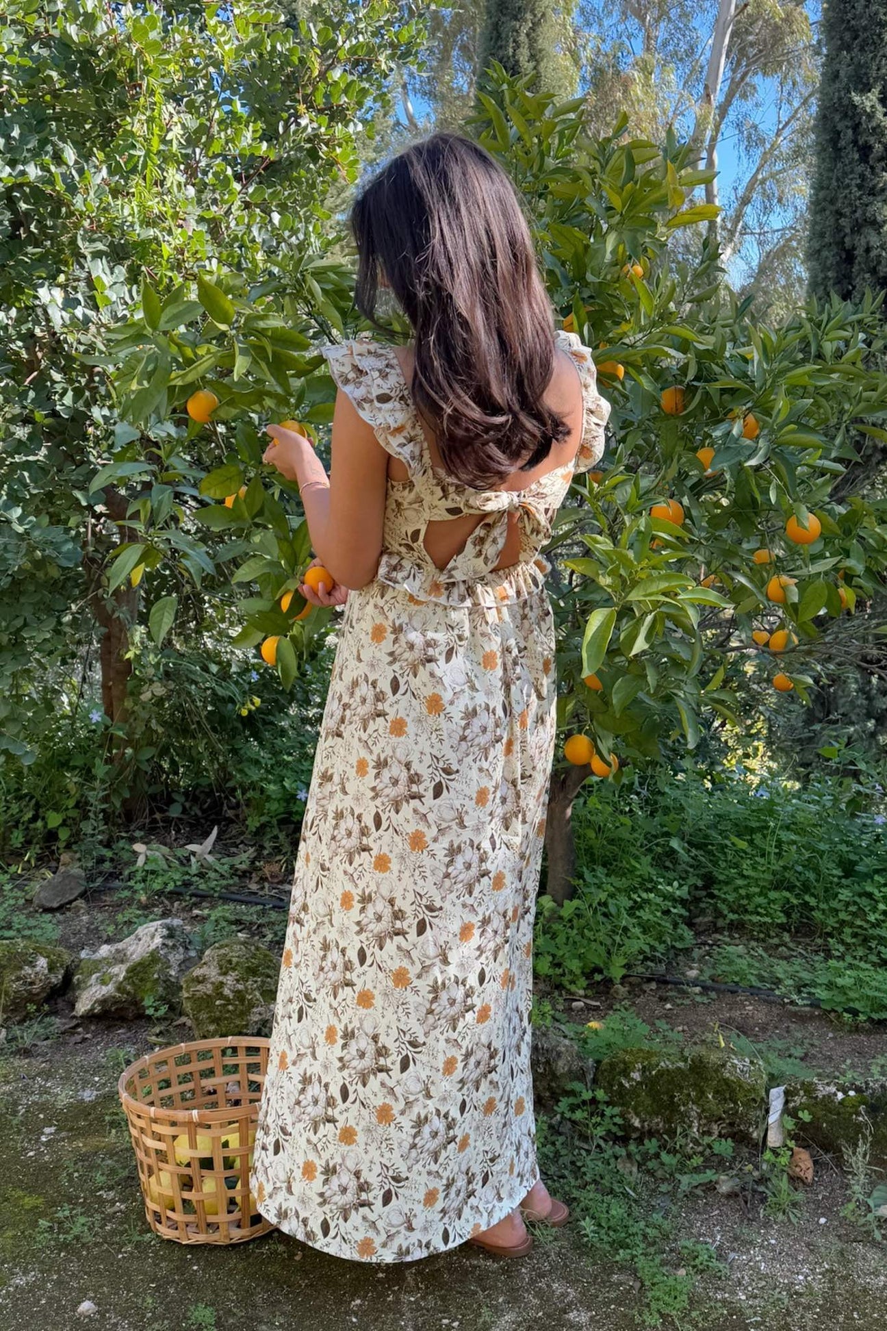 MelbaIC Dress - Off White Flower Print