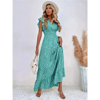 BloomAura™ Luxe Floral Maxi Dress