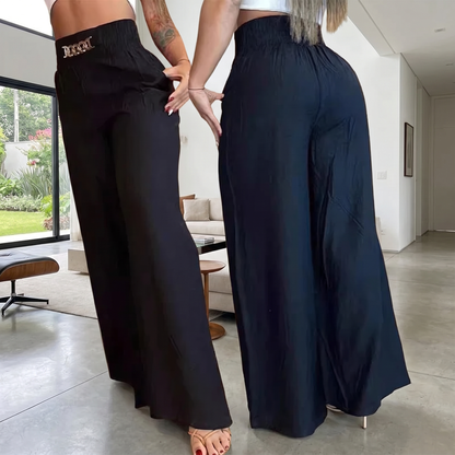 High-Waist Wide-Leg Trousers