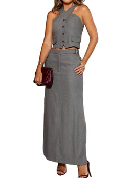 Chic Halter Suit Set