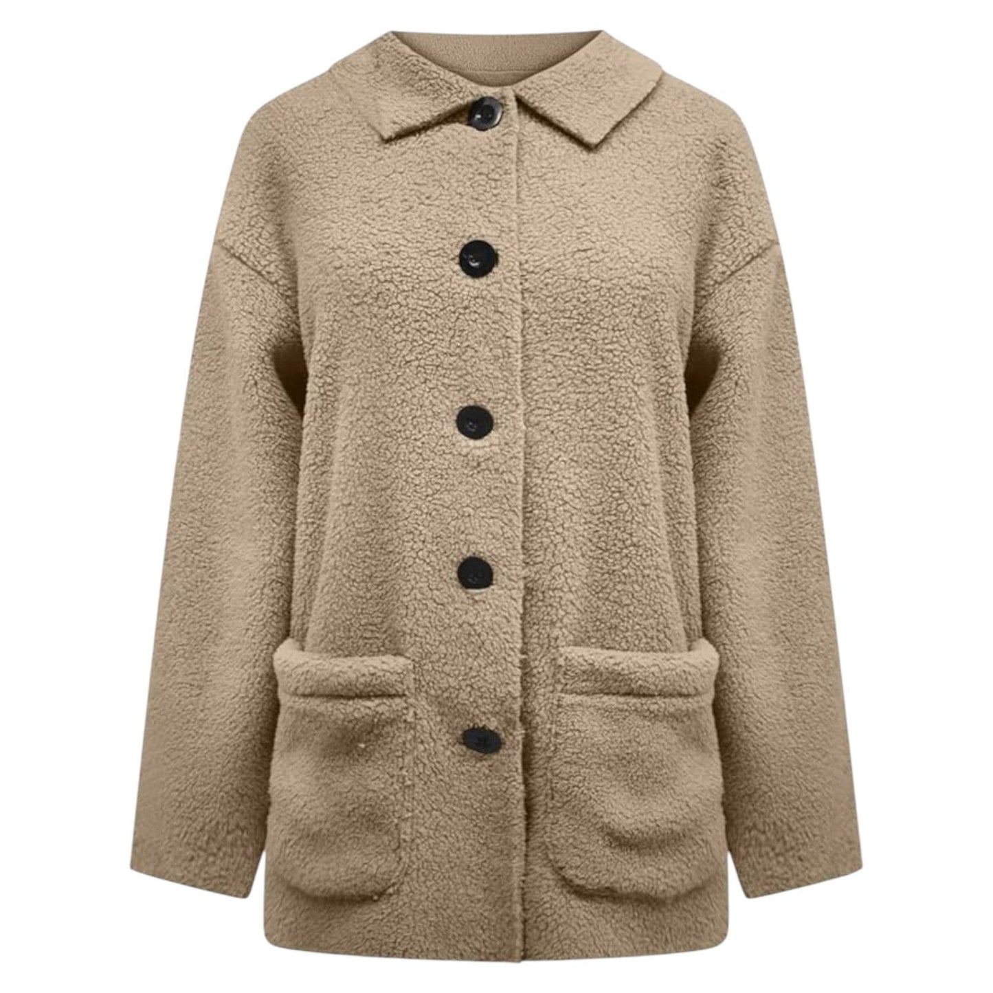 Cozy Button-Up Coat Davin lUXE