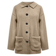 Cozy Button-Up Coat Davin lUXE