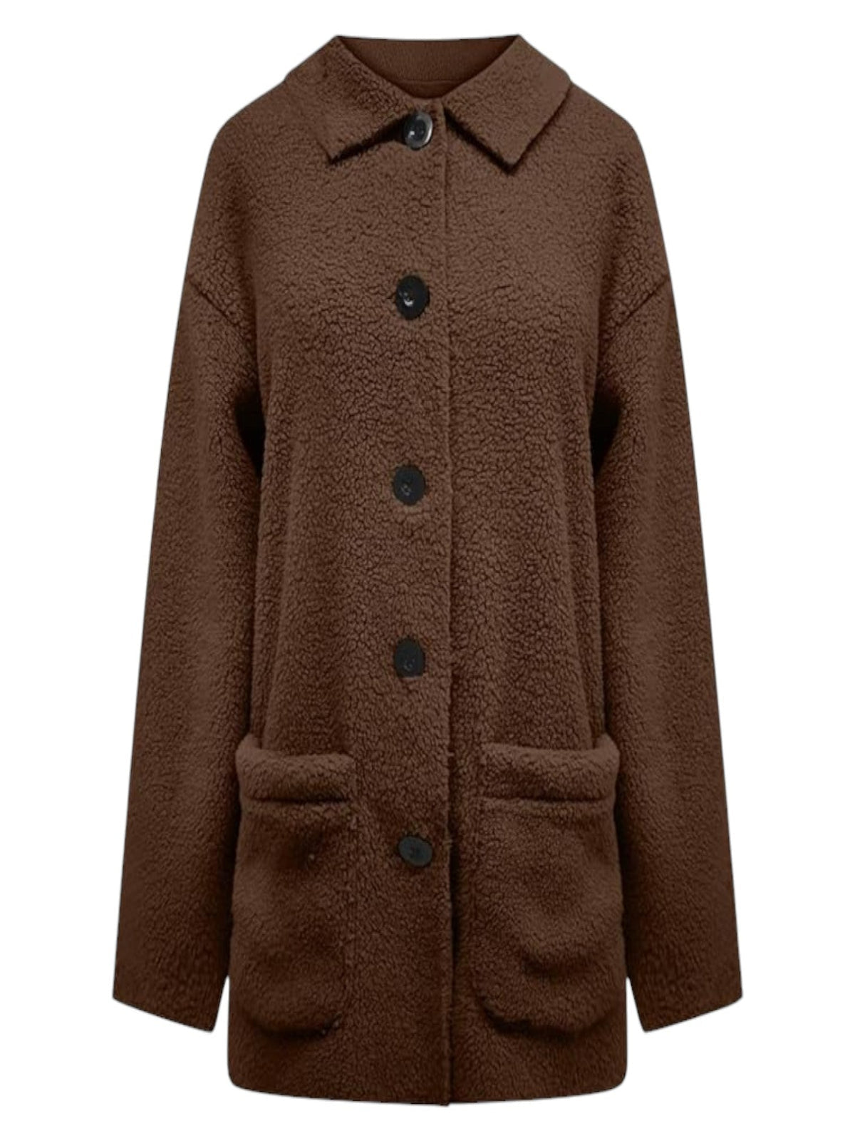 Cozy Button-Up Coat Davin lUXE