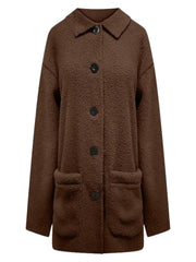 Cozy Button-Up Coat Davin lUXE