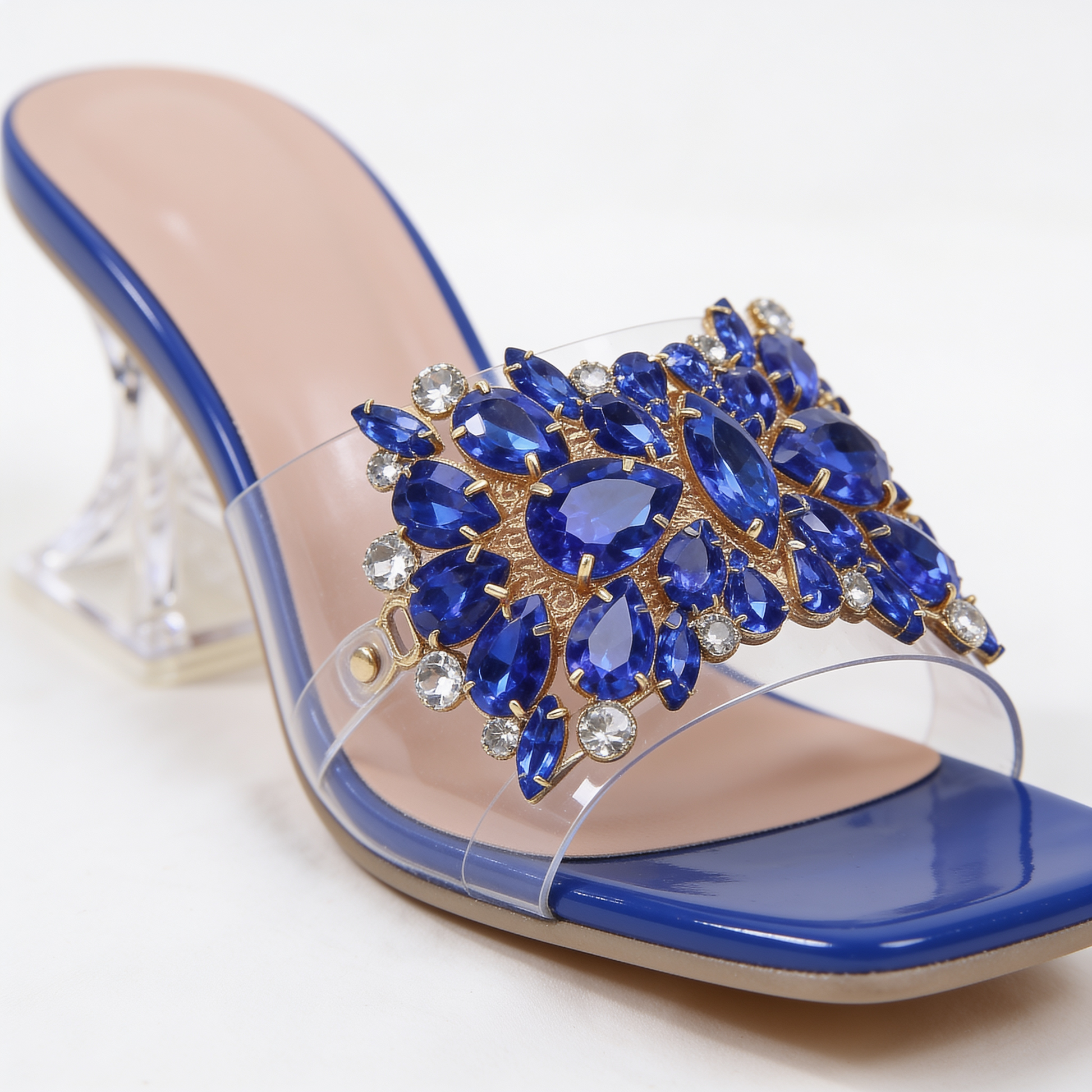 Francesca Jewel Heel crystal closeup