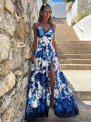 Island Muse Deep-V Dress