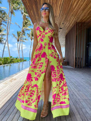 Island Muse Deep-V Dress