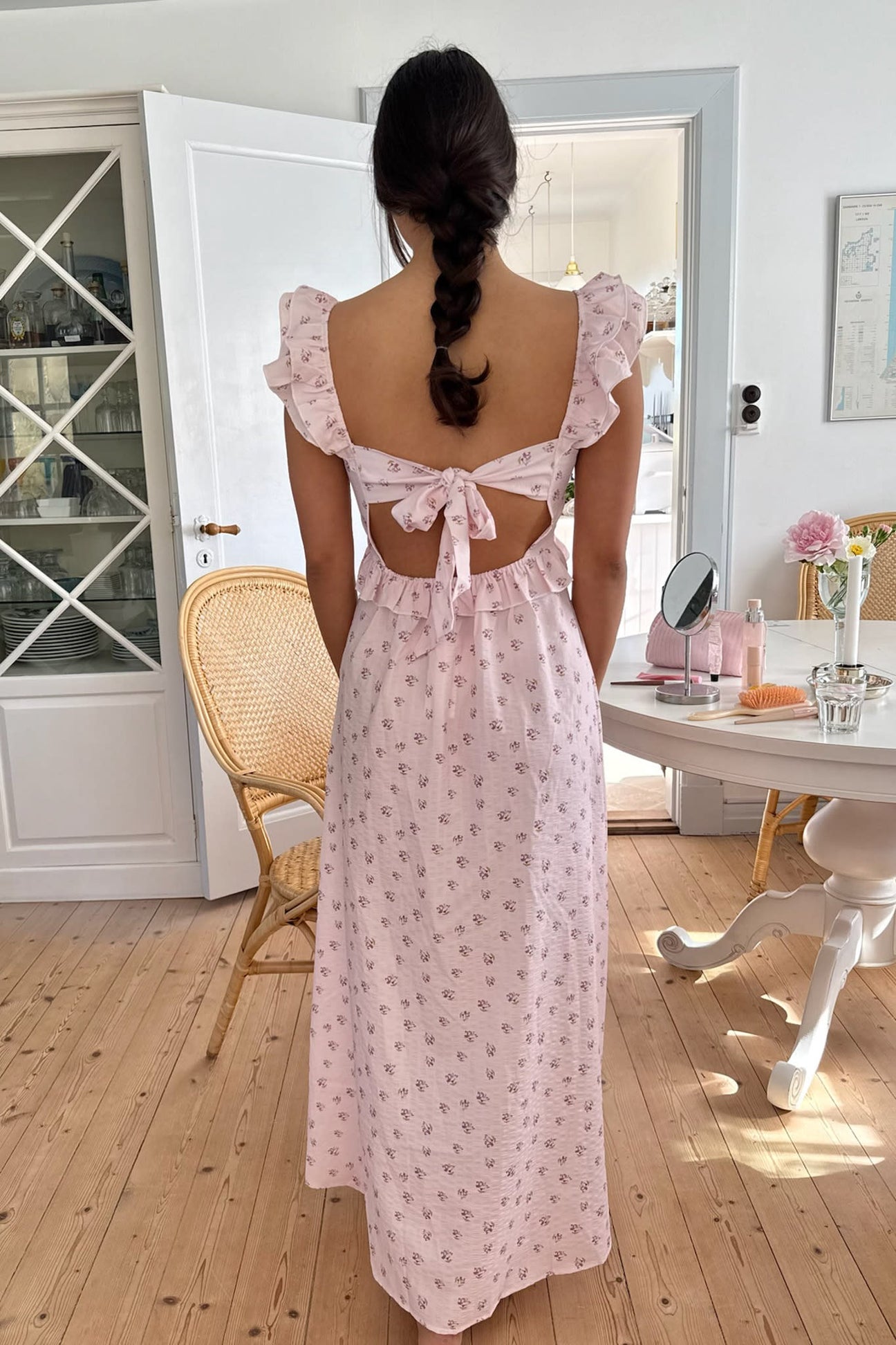 MelbaIC Dress - Off White Flower Print